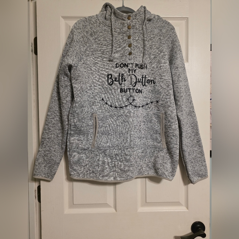 Women's Gray Beth Dutton Hooded Sweatshirt